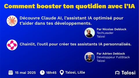 Dernière chance de t’inscrire au meetup IA de ce jeudi !